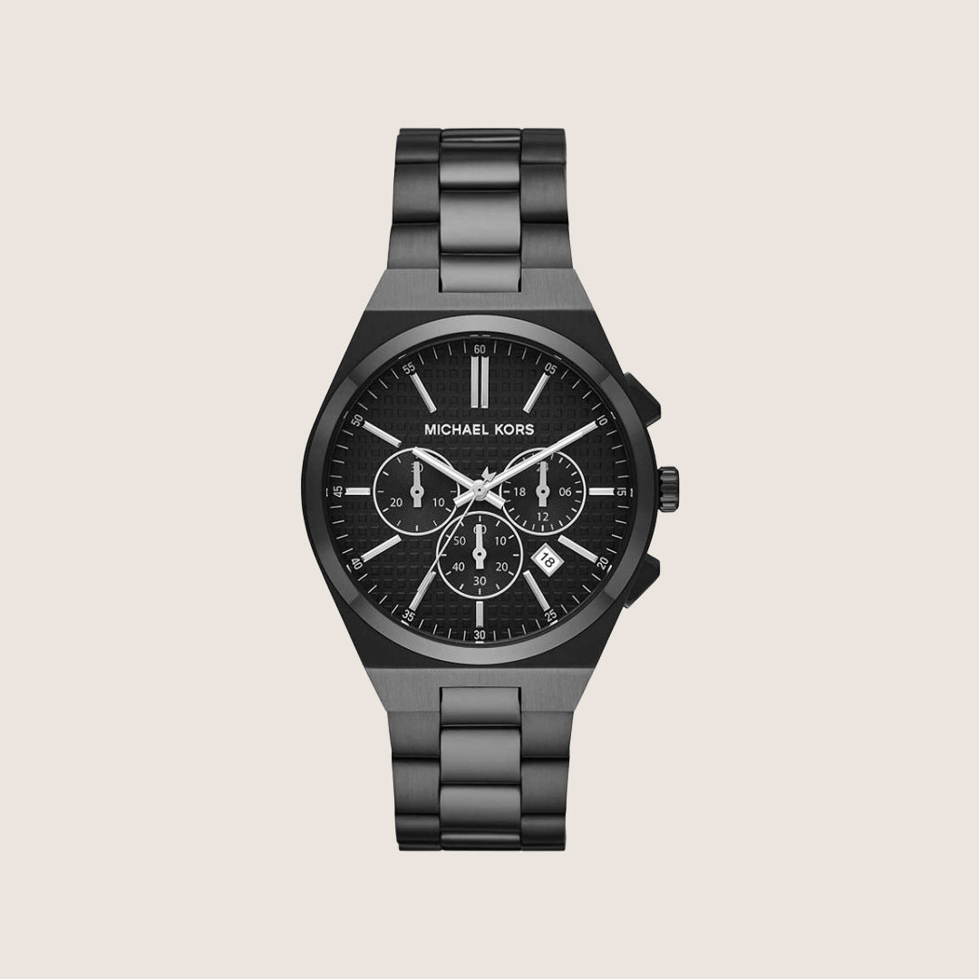 Michael Kors Men's Lennox Chronograph Blue Dial Two-Tone Stainless Steel Watch MK9146