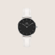 Daniel Wellington Petite Black Bondi Silver Black Dial 32mm Watch DW00100...