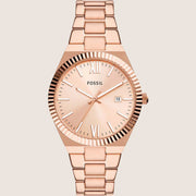Fossil Scarlette Rose Gold Steel Bracelet Watch ES5258