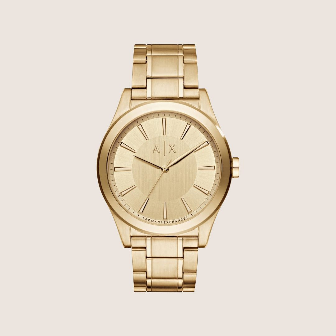 Armani Exchange Men's Dress Watch Gold-Tone Link Bracelet Analogue AX2321