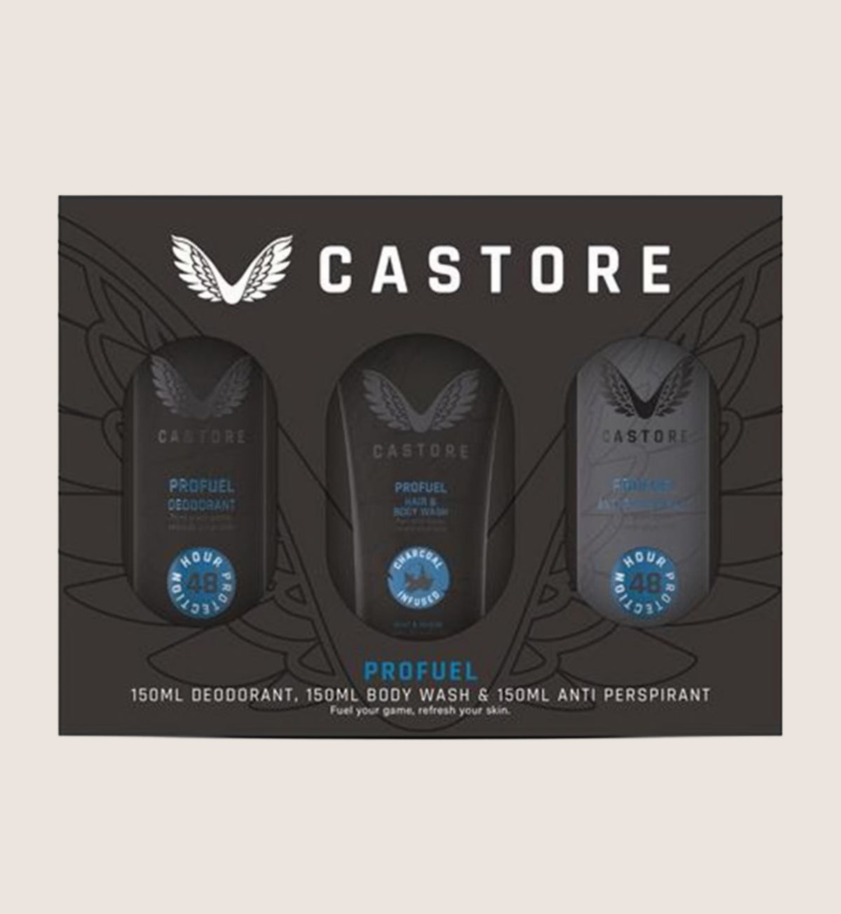 Castore Profuel Trio Set Body Wash, Body Spray & Antiperspirant Spray 3 x 150ml