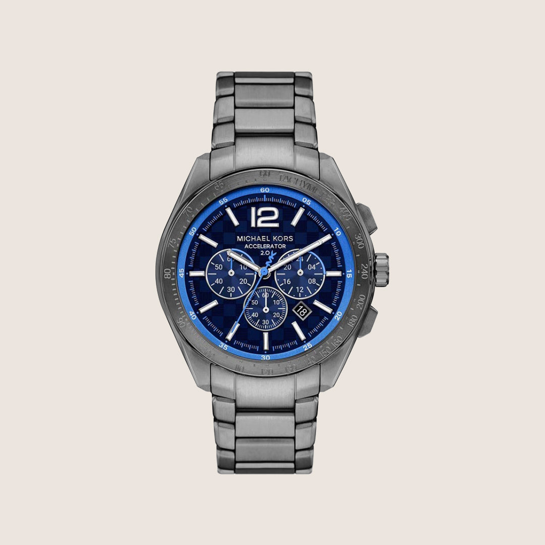 Michael Kors Men's Accelerator 2.0 Chronograph Rose Gold Dial Rose Gold Stainless Steel Watch MK9178