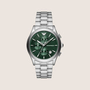 Emporio Armani Men's Watch Silver Dial Silver Steel Bracelet Durable AR11529