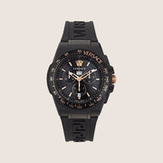 Versace Mens Greca Extreme Watch Black Silicone Sport Chronograph VE7H00323