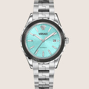 Versace Mens Watch Automatic Blue Dial Steel VEQCA0324