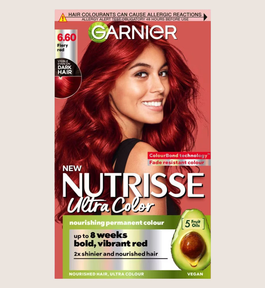 Garnier Nutrisse Ultra Color 6.60 Fiery Red Permanent Hair Dye