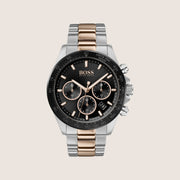 BOSS Men's Chronograph Black Dial Two-Tone Bracelet Watch 1513757