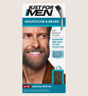 Just For Men Moustache & Beard Brush-In Colour Gel Medium Brown