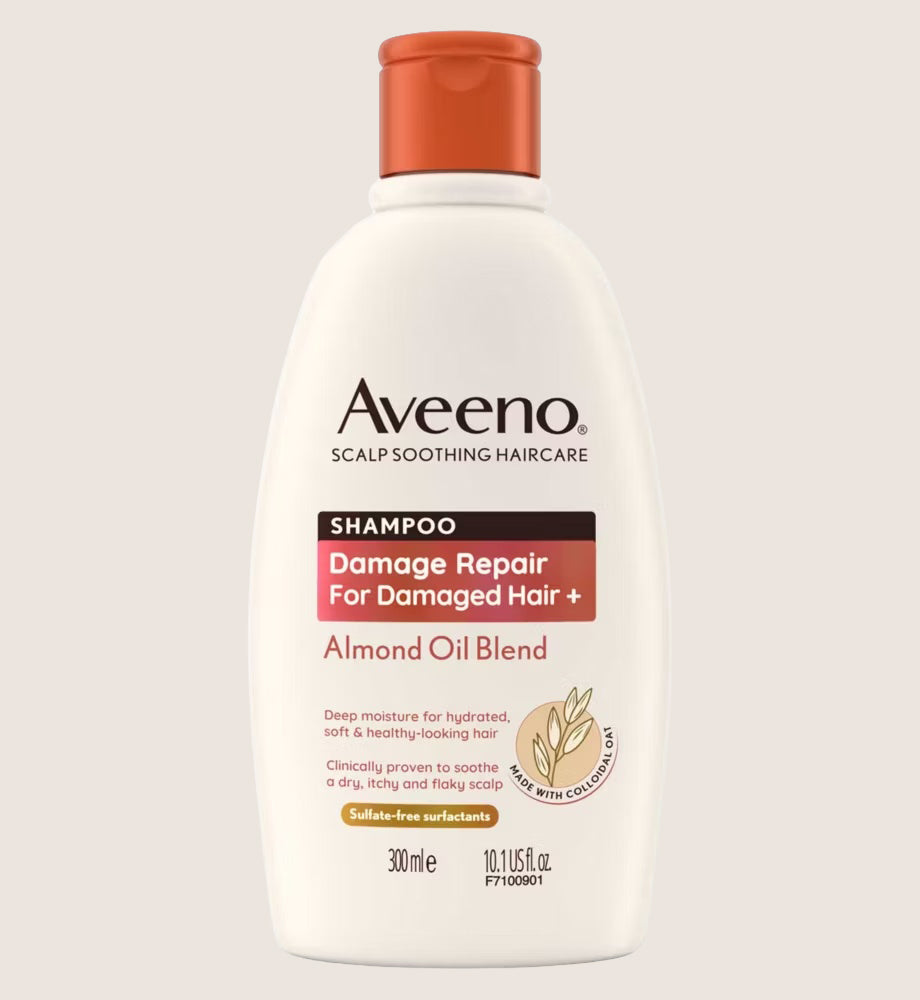 Aveeno Haircare Damage Repair + Almond Oil Blend Shampoo Scalp Health 300ml