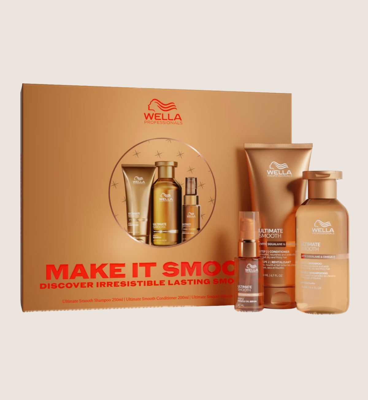 Wella Professionals Ultimate Smooth Make It Smooth Haircare Beauty Gift Set For Her