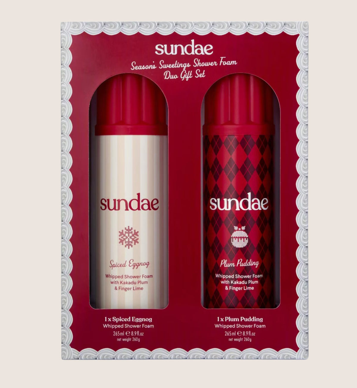 Sundae Seasons Sweetings Shower Foam Duo Bath & Body Gift Set For Her