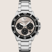 Emporio Armani Mens Watch Silver Stainless Steel Bracelet AR11722
