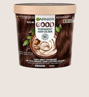 Garnier GOOD Permanent Hair Dye (Shade: 4.15 Iced Chestnut Brown) for vibrant, lasting colour