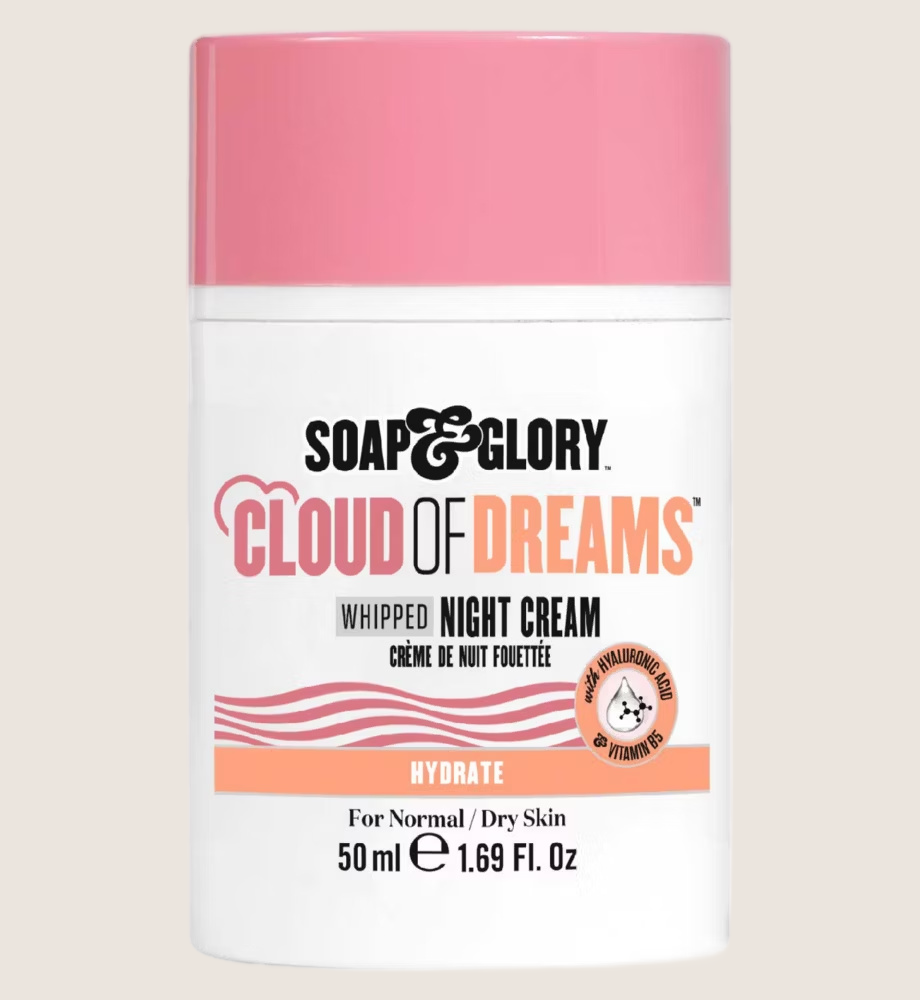 Soap & Glory Cloud of Dreams Whipped Night Cream With Hyaluronic Acid Deep Hydration 50ml