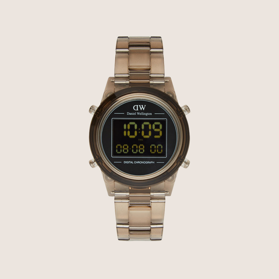 Daniel Wellington Women's Retro Digital 36mm Brown Case Black Dial Watch DW00100761