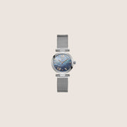 GC Ladies Silver Bracelet Blue Mother Of Pearl Dial Roman Numeral Watch Y31001L7