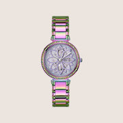 Guess Women's Lily Watch Crystals-Set Purple, Transparent Dial GW0528L4