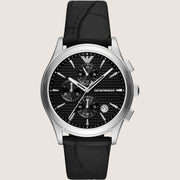 Emporio Armani Mens Watch Black Leather Strap AR11530