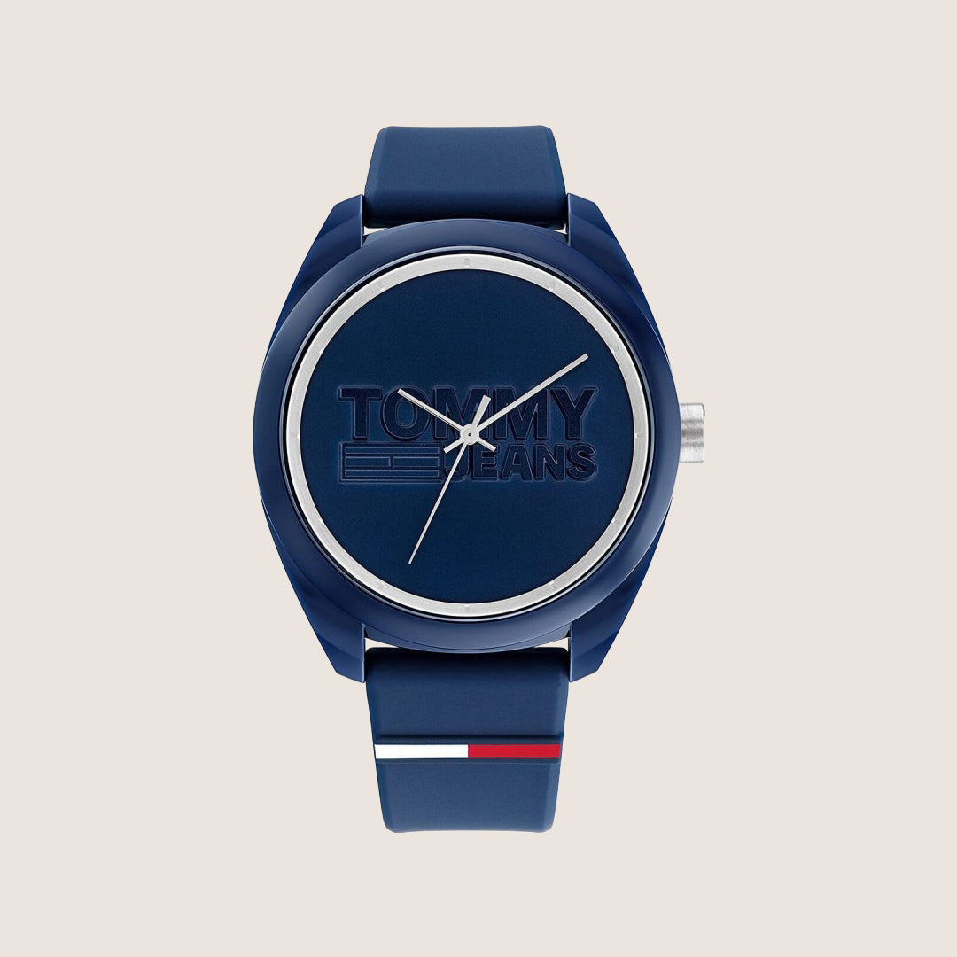 Tommy Hilfiger Men's Watch Blue Dial Rubber Strap 1791927