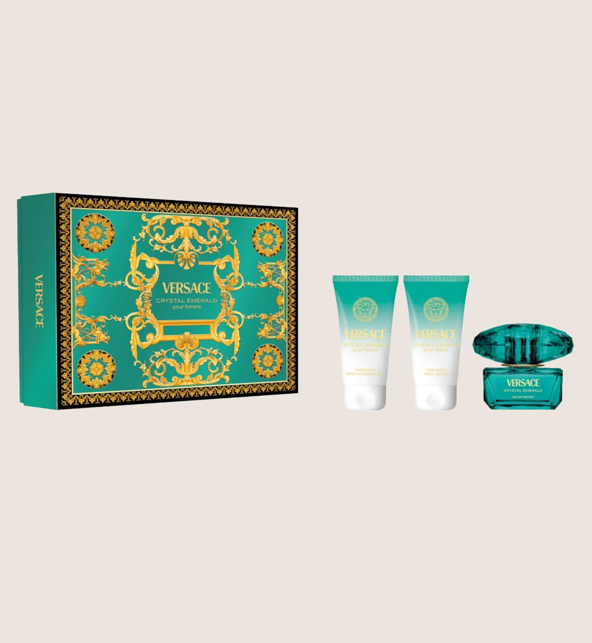 Versace Crystal Emerald Eau De Parfum 50ml Fragrance Gift Set For Her