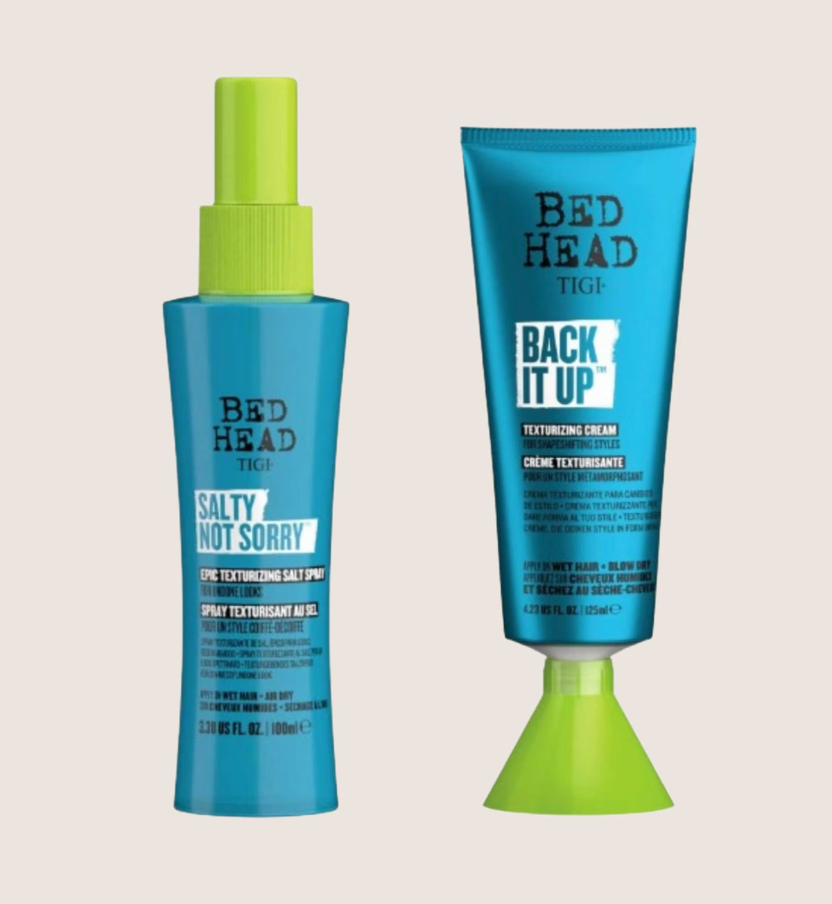 Bed Head by TIGI Men's Texture Bundle Texturising Cream & Salt Spray 125ml + 100ml
