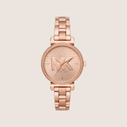 Michael Kors Women's Sofie Clear Stone-Set Rose Gold Dial Watch MK4335