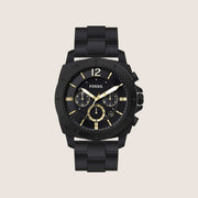 Fossil Mens Privateer Black Chronograph Cushion Watch BQ2818