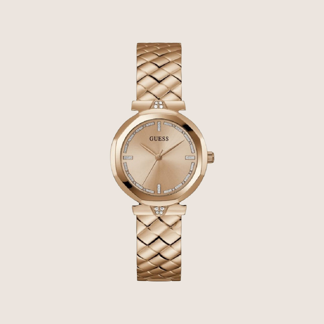 Guess Women's Rose Gold Dial Watch Rose Gold Dial GW0613L3