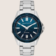 Armani Exchange Mens Dress Watch Silver Stainless Steel Bracelet AX1950