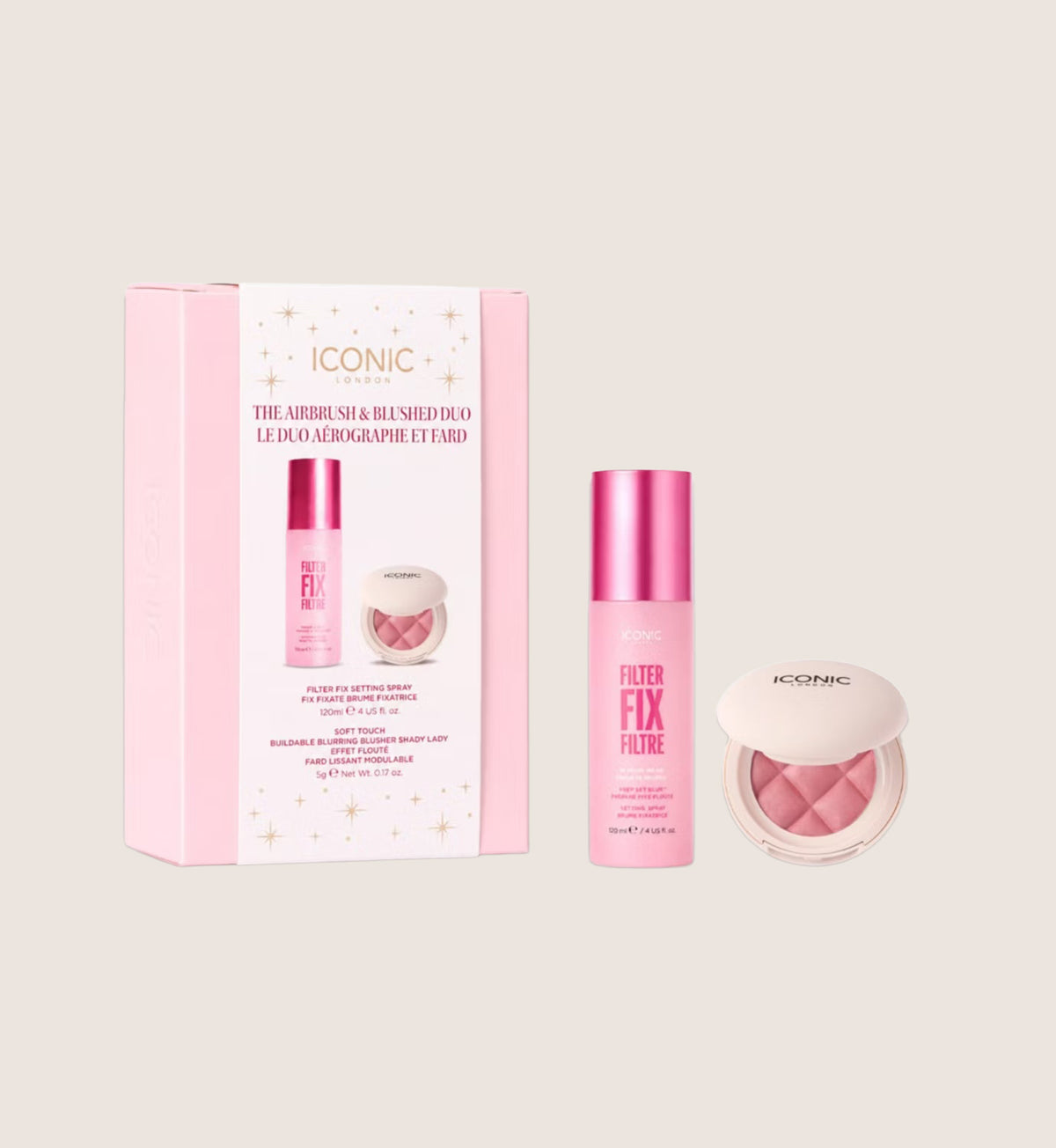Iconic London The Airbrush & Blushed Duo Beauty Gift Set For Her