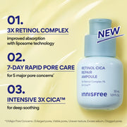 INNISFREE Retinol Cica Repair Ampoule 30ml Refill Set