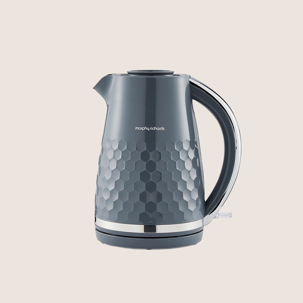 MORPHY RICHARDS Hive 108273 Jug Kettle with Honeycomb Texture Body 1.5L - Grey