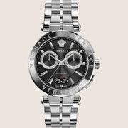 Versace Mens Aion Watch Silver Chronograph Edge VE1D02623