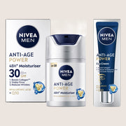 Nivea Men Anti-Age Hyaluron Bundle - Q10 Eye Cream & Day Care SPF30