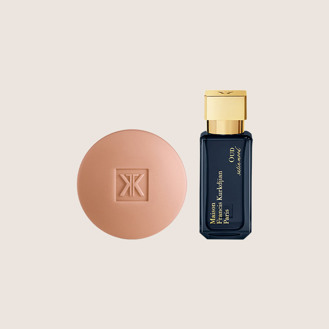 Maison Francis Kurkdjian Unisex OUD Satin Mood Scented Soap and Eau de Parfum Opulent Duo Set