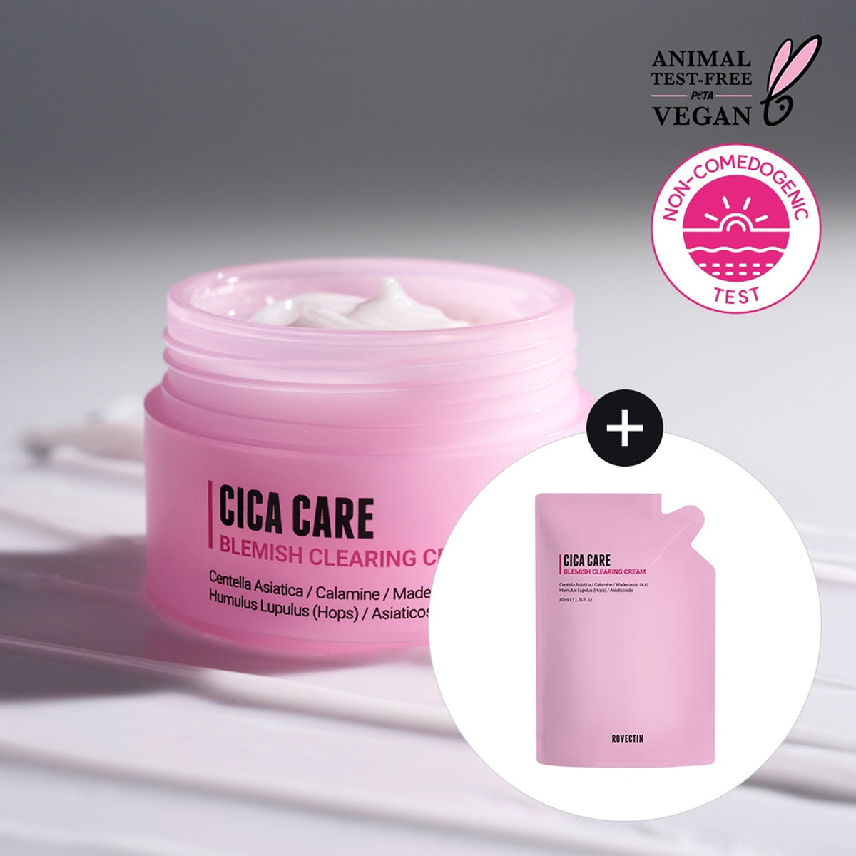 ROVECTIN Cica Care Blemish Clearing Cream 50mL (+40mL Refill)