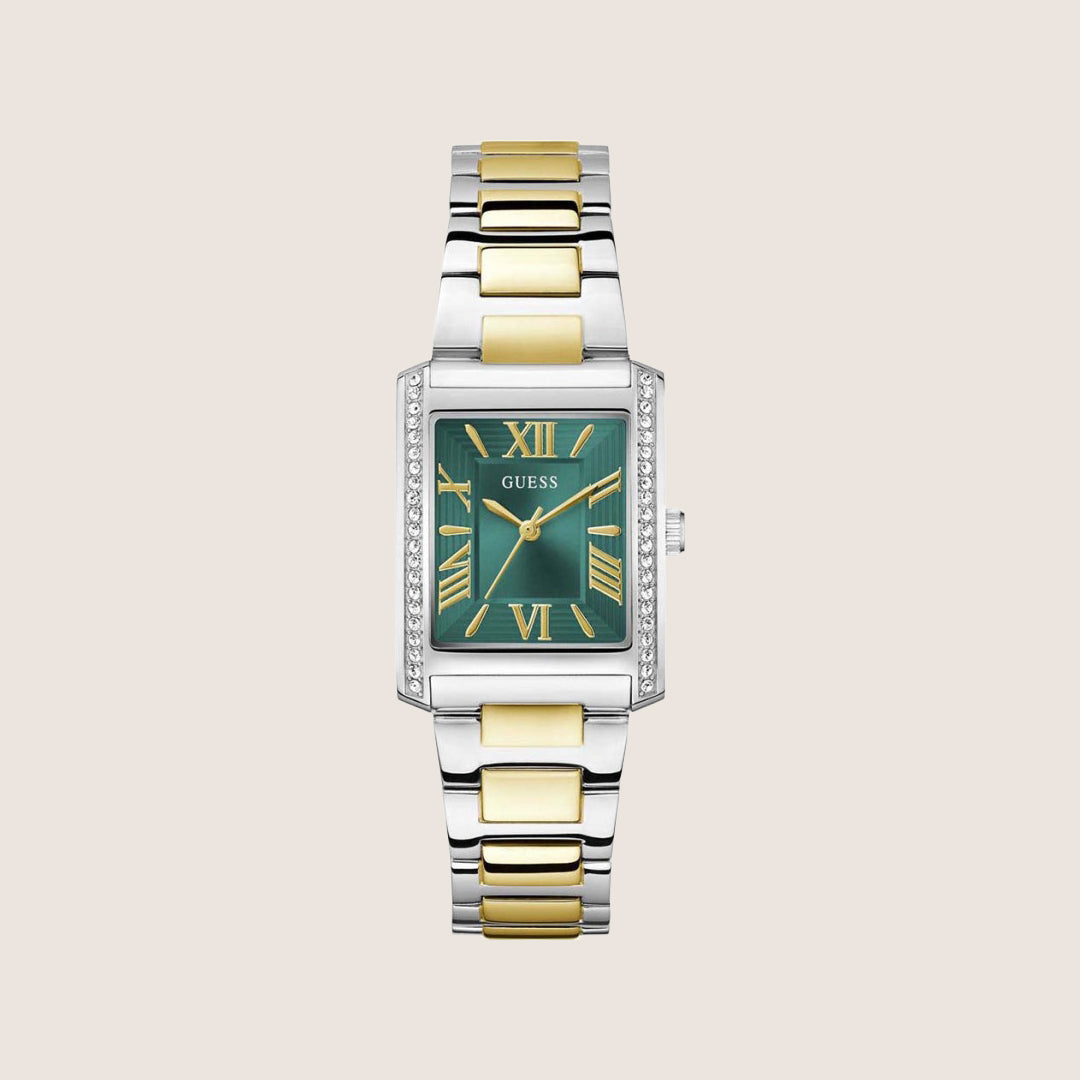 Guess Women's Bonnie Watch Crystal-Set Green Dial GW0874L2