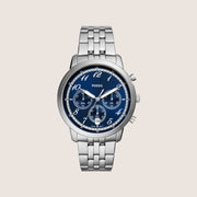 Fossil Mens Neutra Blue Chronograph Steel Watch FS6025