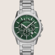 Armani Exchange Mens Dress Watch Silver Stainless Steel Bracelet AX1771