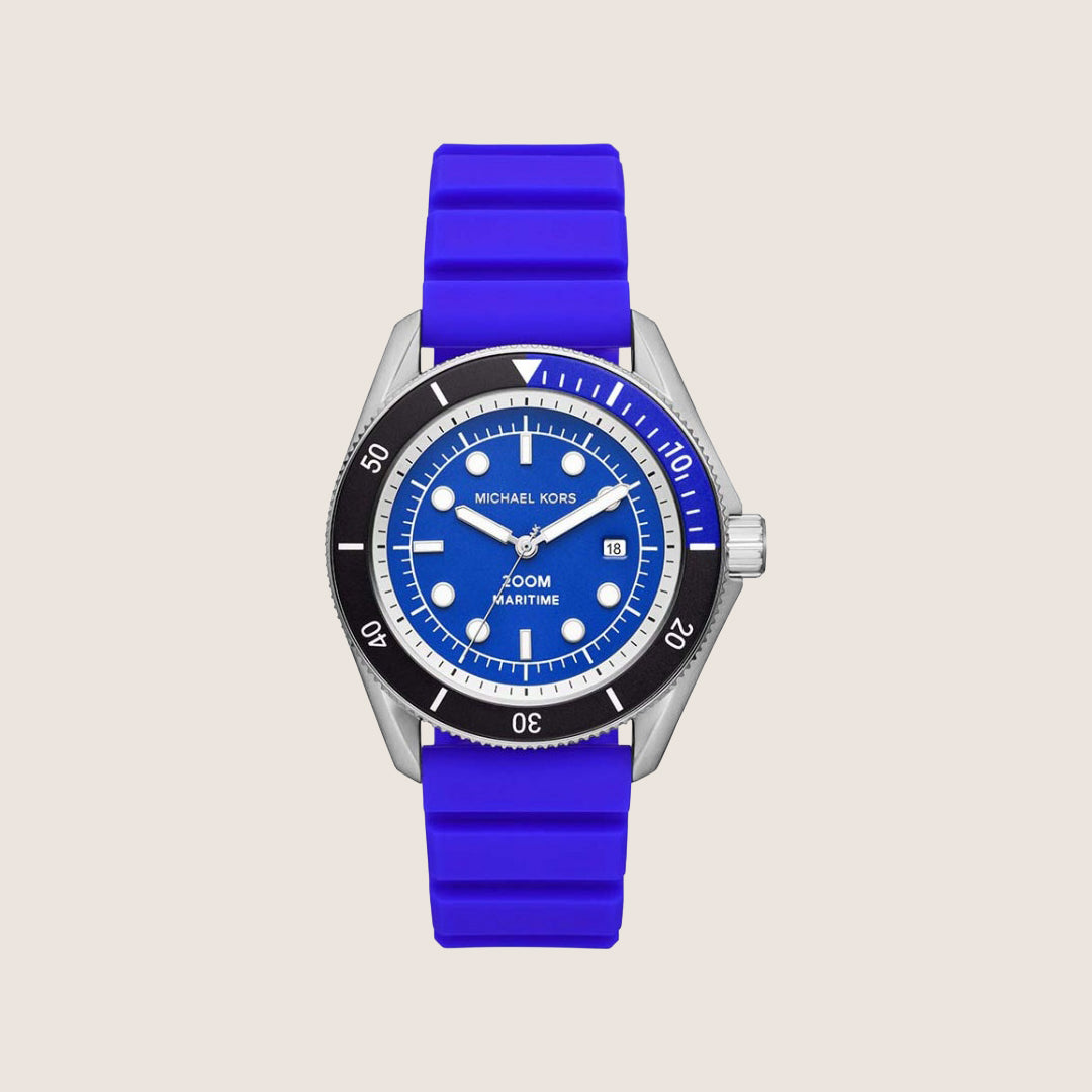 Michael Kors Men's Maritime Black Dial Gold Two-Tone Diver-Style Stainless Steel Watch MK9156