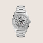 Fossil Mens Machine Automatic Silver Watch ME3252