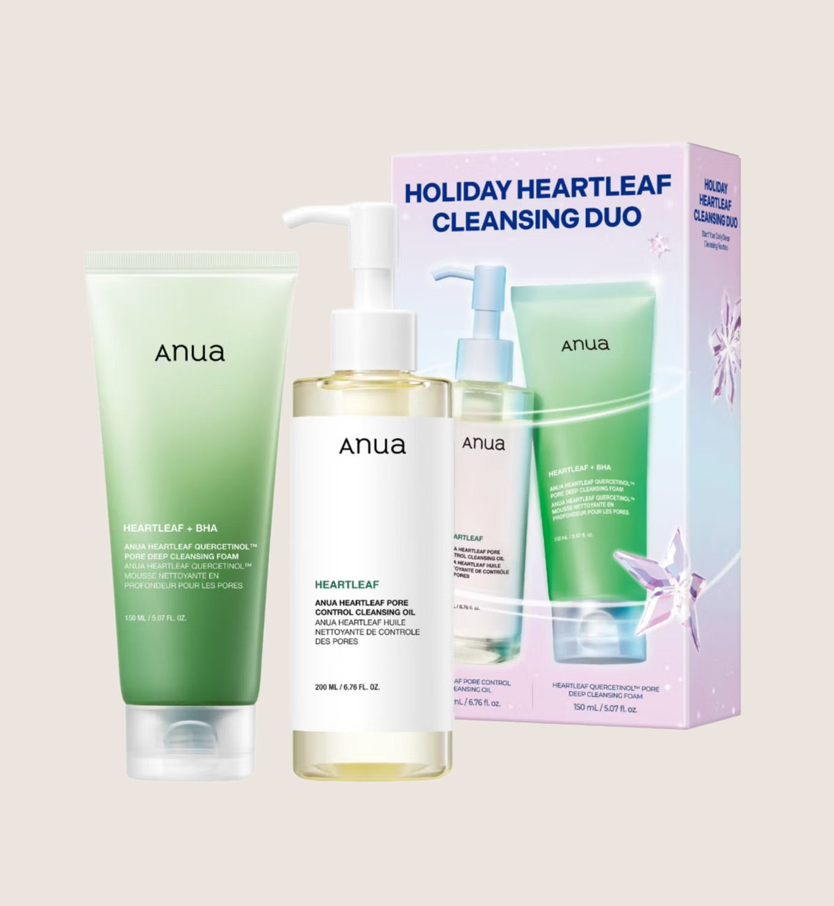 Anua Heartleaf Cleansing Duo Skincare Gift Set For Her
