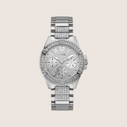 Guess Women's Lady Frontier Watch Crystals-Set Silver Dial W1156L1