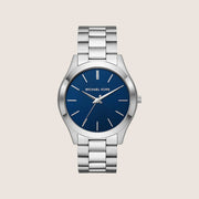 Michael Kors Men's Slim Runway Black Dial Stainless Steel Bracelet Watch MK8988
