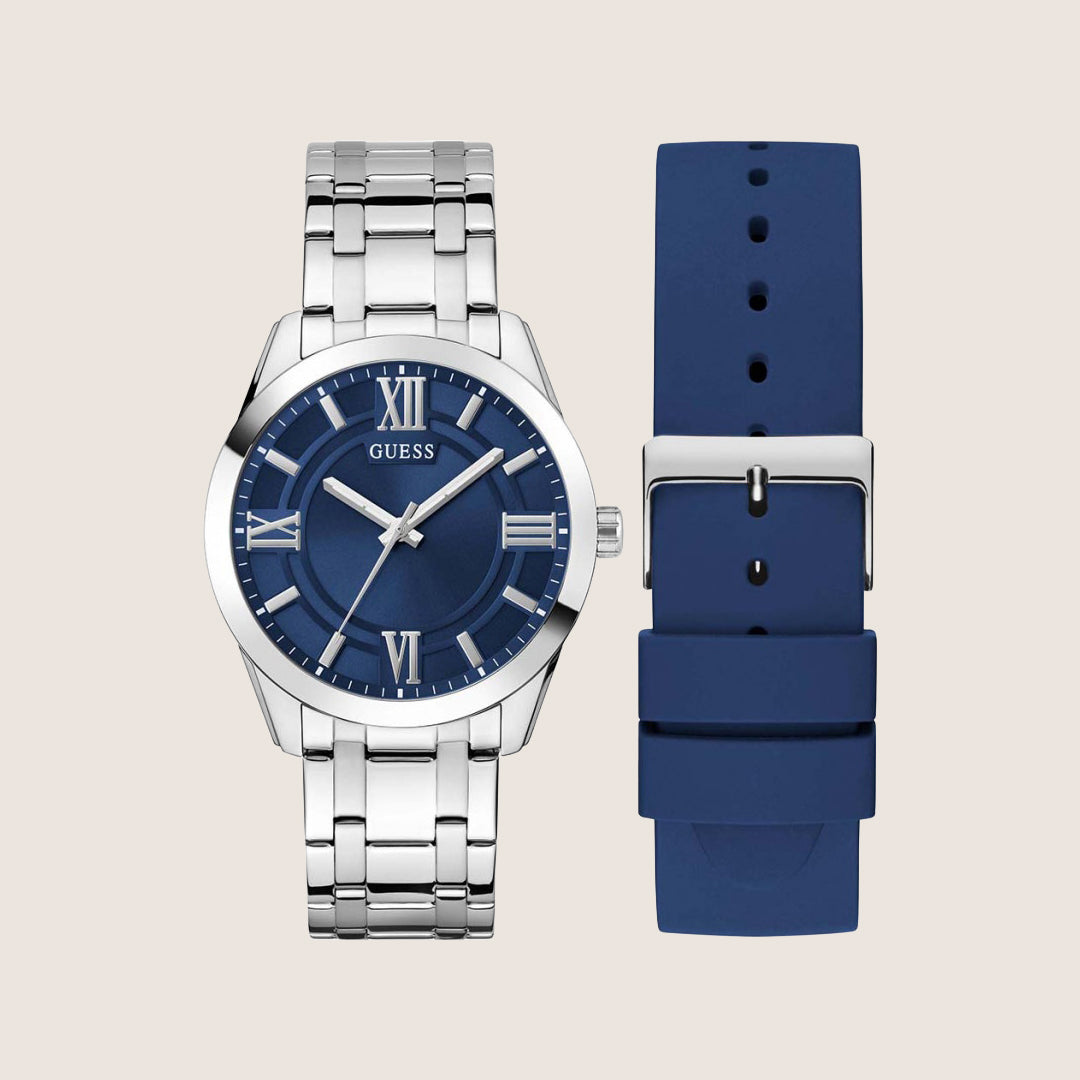 Guess Mens Elliot Watch Blue Dial GW1008G1
