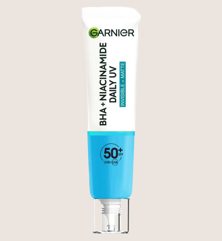 Garnier Daily UV Niacinamide, BHA & AHA, Invisible + Matte - Anti-Imperfection Fluid SPF50+ 40ml