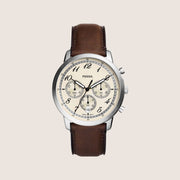 Fossil Mens Neutra Beige Chronograph Leather Watch FS6022
