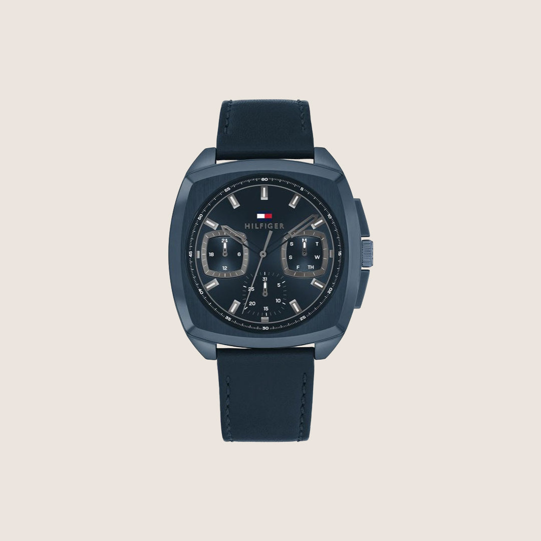 Tommy Hilfiger Men's Apollo Watch Blue Dial Cushion Case 1710558