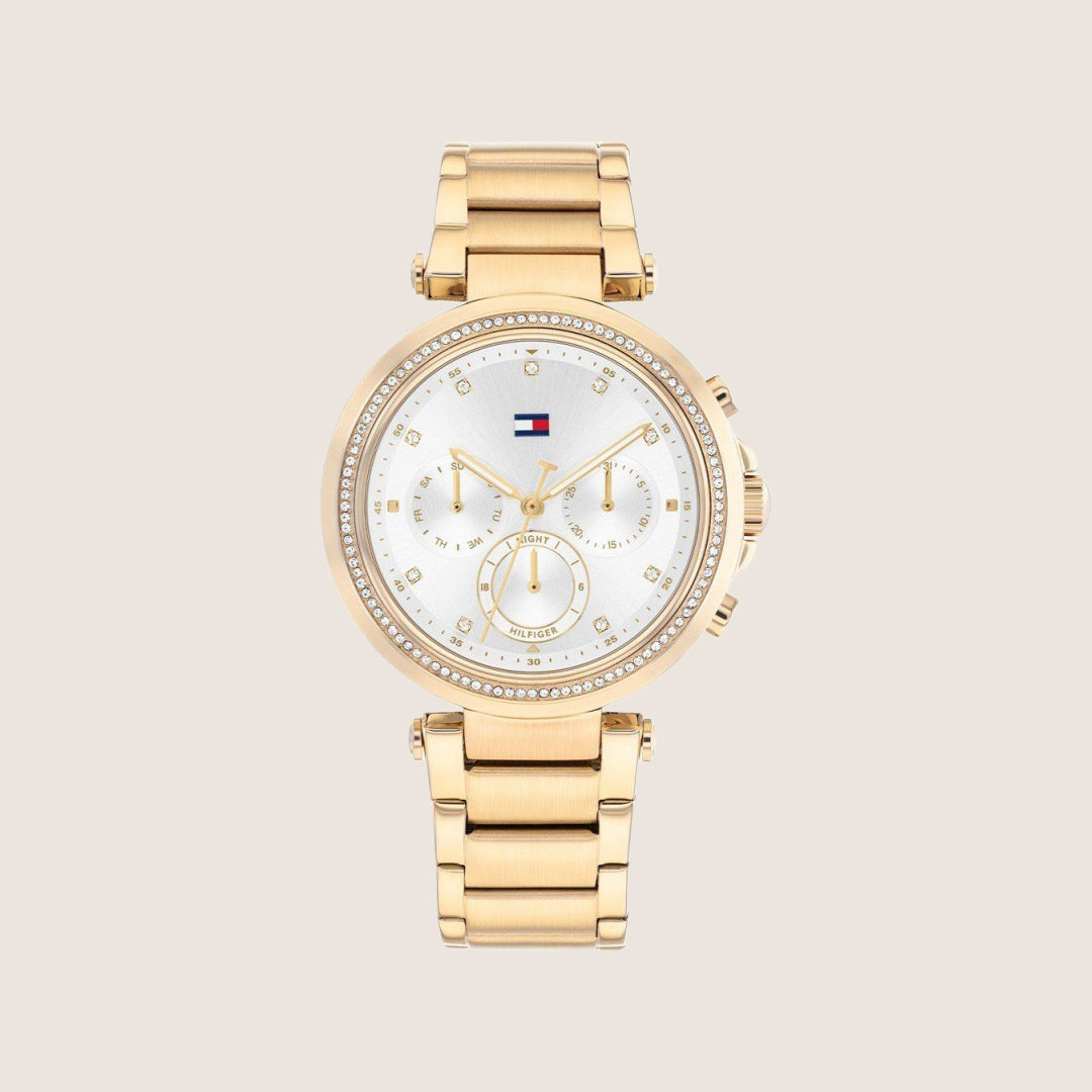 Tommy Hilfiger Women's Stainless Steel Day-Date Bracelet Watch 1782703