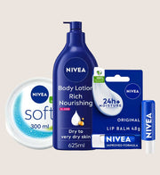 NIVEA Winter Skin Bundle Lip Balm, Cream & Lotion Set